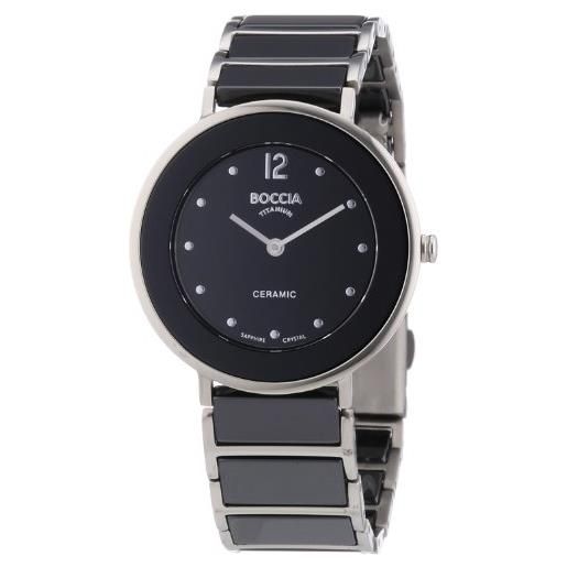Boccia 3209-03 - orologio da polso donna, ceramica, colore: nero