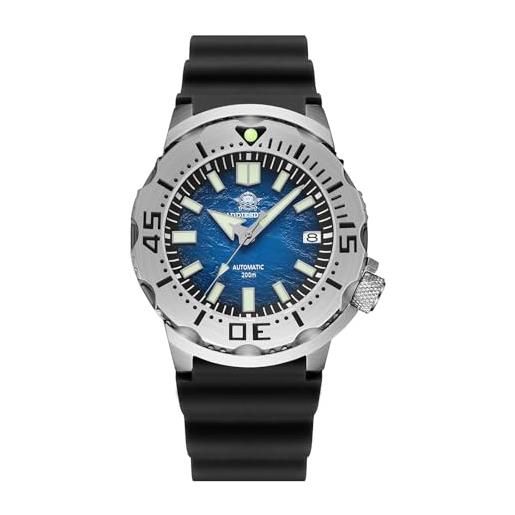ADDIESDIVE lussuoso orologio automatico da uomo nh35a, orologio analogico in acciaio inox, 200 m, ad2047, nero , classico