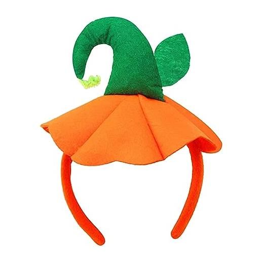 harayaa cerchietto per capelli di halloween cappello a forma di zucca cerchietto per capelli, elastico divertente arancione accessorio per capelli carino, cop, stile c