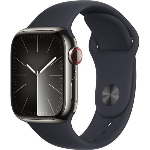 Apple smartwatch Apple watch series 9 41 mm digitale 352 x 430 pixel touch screen 4g grafite wi-fi gps (satellitare) [mrj83qf/a]