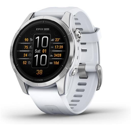 Garmin smartwatch Garmin epix pro (gen 2) 3,05 cm (1.2) amoled 42 mm digitale 390 x pixel touch screen argento wi-fi gps (satellitare) [010-02802-01]