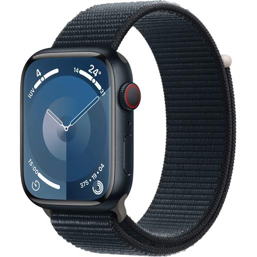 Apple smartwatch Apple watch series 9 45 mm digitale 396 x 484 pixel touch screen 4g nero wi-fi gps (satellitare) [mrmf3qf/a]