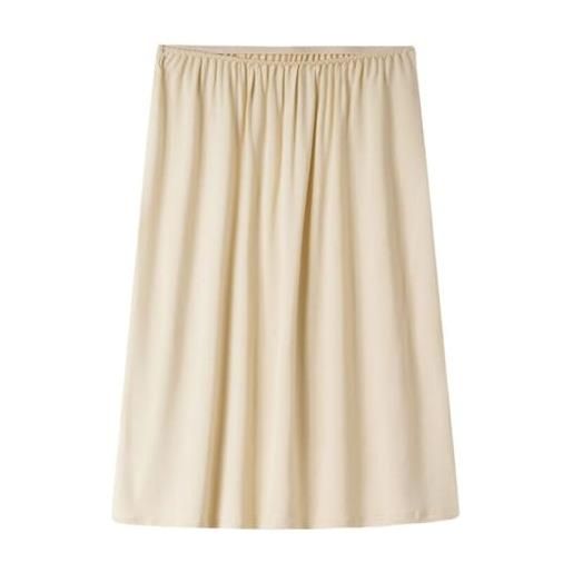 HIFFEY mezza sottoveste sotto il vestito sottogonna sottogonna rinfrescante alla moda da donna (color: beige, size: 70cm)