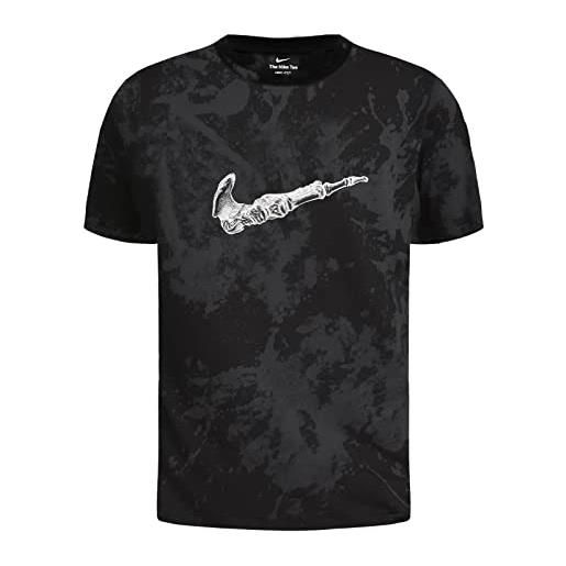 Nike dz2729-010 m nk df tee run divisn aop t-shirt uomo black l