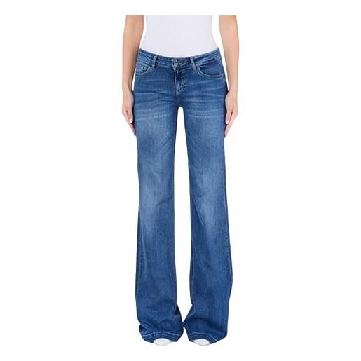 Liu Jo Jeans liu jo modello 5 tasche in cotone elasticizzato, da donna, colore denim blue. Blu den. Blue dk. Safety w