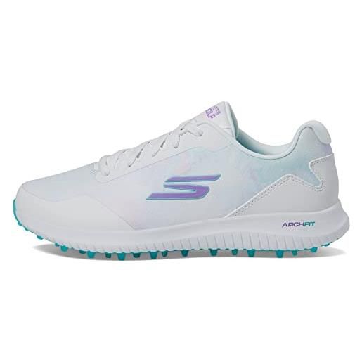 Skechers arch fit go golf max 2 splash impermeabile spikeless womens golf shoes 123068 bianco/multicolore, colore: bianco e multicolore. , 39 eu