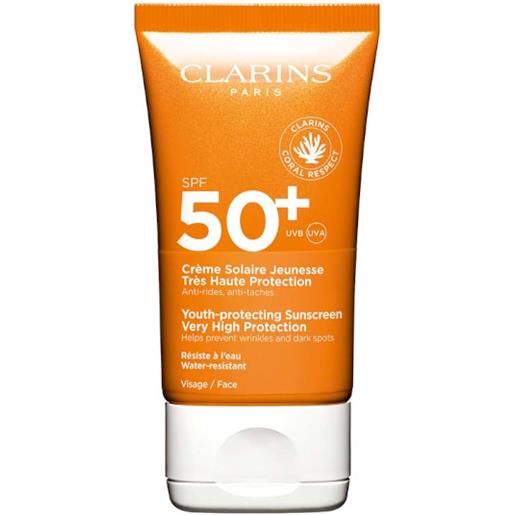 Clarins crème solaire jeunesse très haute protection spf 50+ visage 50 ml