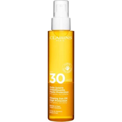 Clarins huile solaire embellissante haute protection spf 30 150 ml