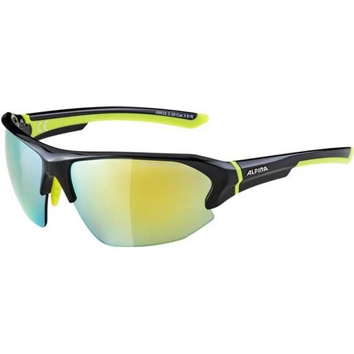 Alpina lyron hr mirror sunglasses giallo, nero yellow mirror/cat3