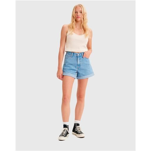 Levi's 80's mom shorts blu donna