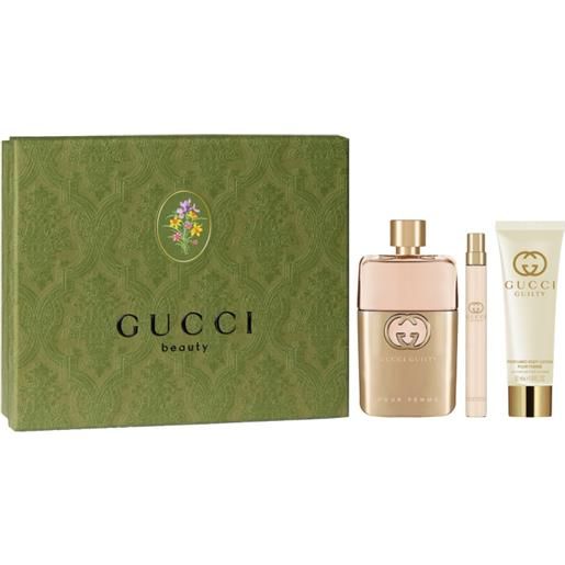 Gucci guilty pour femme spring edition - edp 90 ml + lozione corpo 50 ml + edp 10 ml