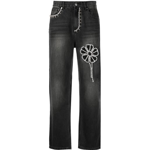 AREA jeans a vita alta - nero