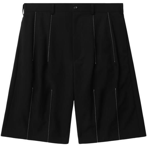 Black Comme Des Garçons shorts a gamba ampia - nero