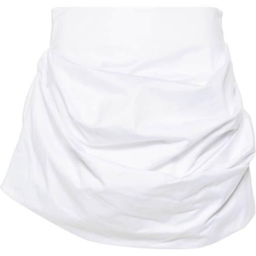 Magda Butrym draped cotton mini skirt - bianco