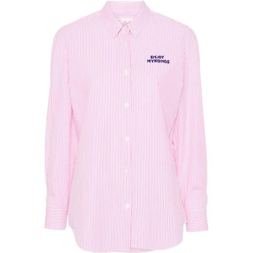 MC2 Saint Barth striped seersucker shirt - rosa
