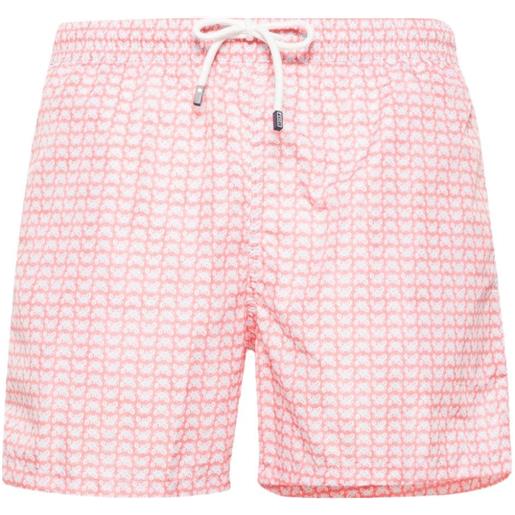 Fedeli madeira crab-print swim shorts - rosa