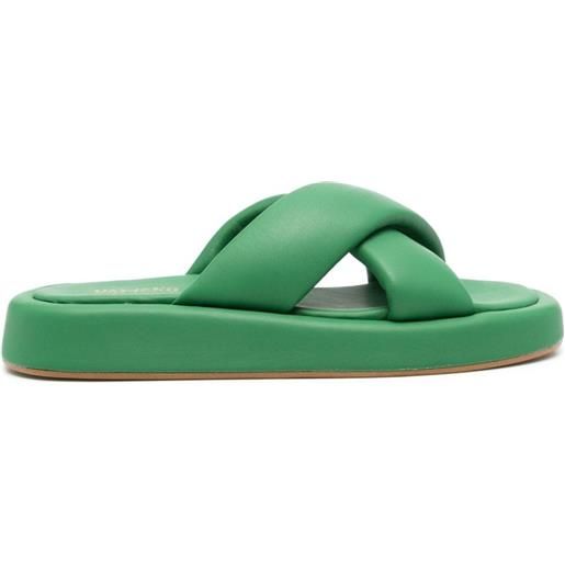 VAMSKO pillow leather sandals - verde