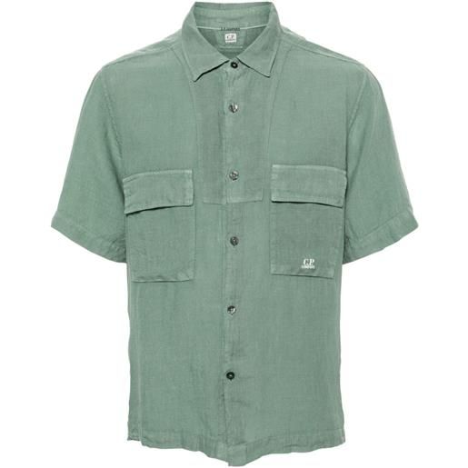 C.P. Company button-up linen shirt - verde