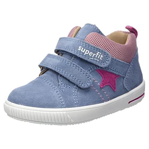superfit moppy, scarpe primi passi bambine e ragazze, blu rosa 8040, 26 eu