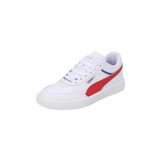 PUMA unisex kids' fashion shoes court ultra jr trainers & sneakers, PUMA white-for all time red-clyde royal-PUMA gold, 37