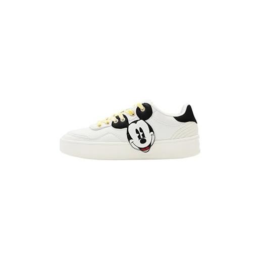 Desigual shoes_fancy_mickey, scarpe da ginnastica donna, bianco, 38 eu