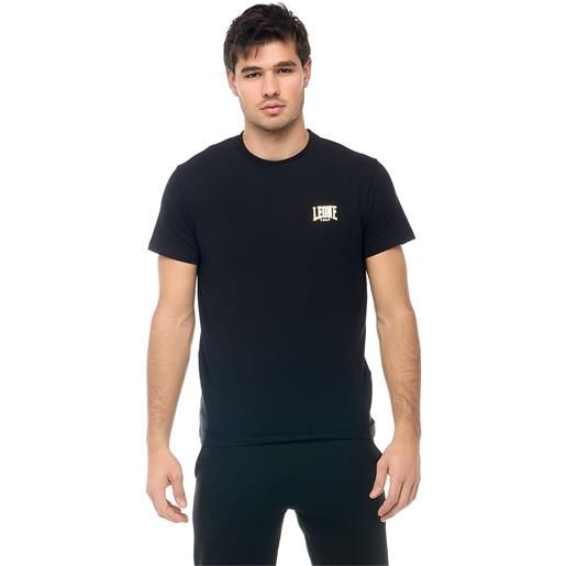 Leone t-shirt in cotone new gold nera da uomo