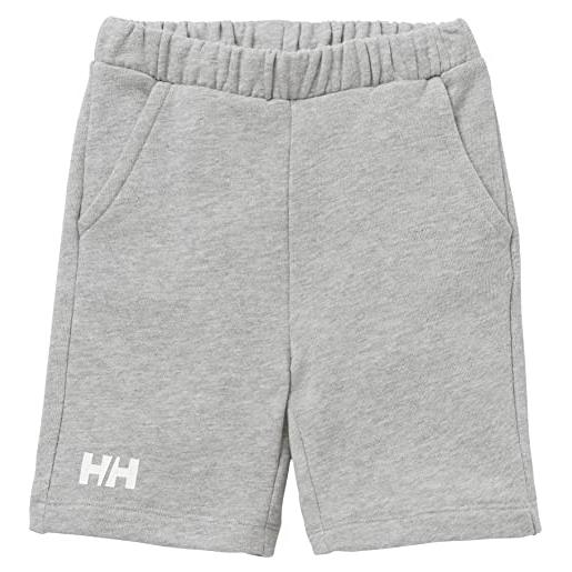 Helly Hansen pantaloncini con logo k hh, unisex-bambini, 949 grey melange, 2 years