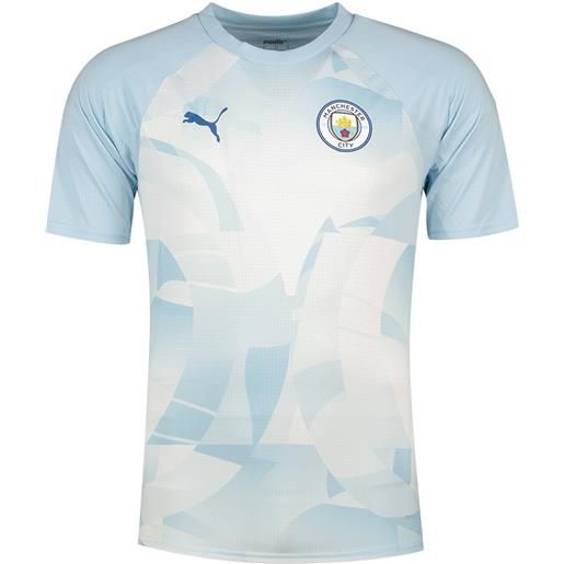 Puma manchester city 23/24 prematch short sleeve t-shirt blu xs