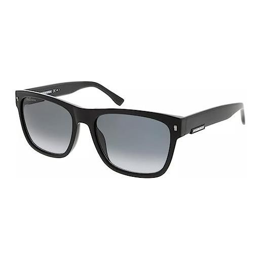 DSQUARED2 dsquared dsq d2 0004/s 807/9o black sunglasses unisex acetate, standard, 57