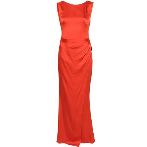 Simkhai tommy open-back gown - rosso