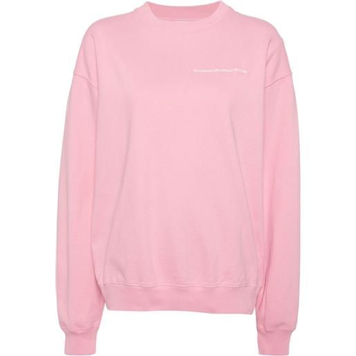 Stockholm Surfboard Club logo-print organic cotton sweatshirt - rosa