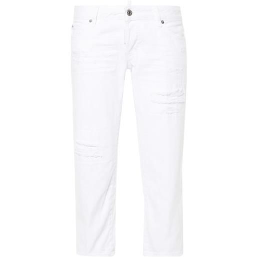 Dsquared2 capri cropped jeans - bianco