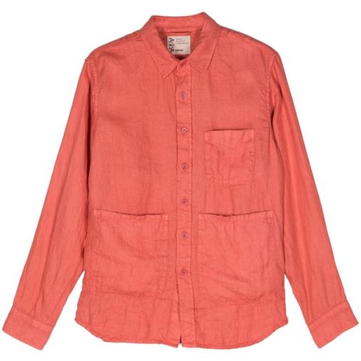 ASPESI patch-pockets hemp shirt - arancione