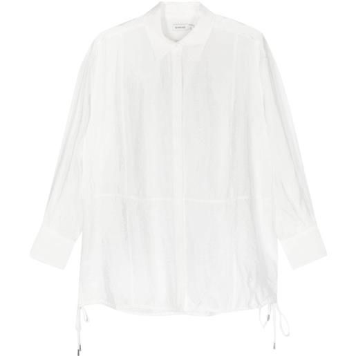 Simkhai crinkled shimmer shirt - bianco