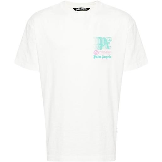 Palm Angels t-shirt x money. Gram haas f1 - bianco