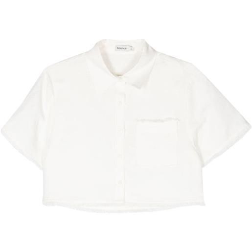 Simkhai short-sleeve frayed shirt - bianco