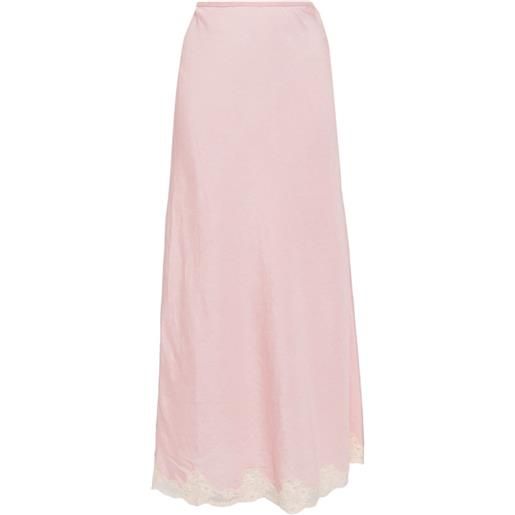 Rixo lace-trim maxi skirt - rosa