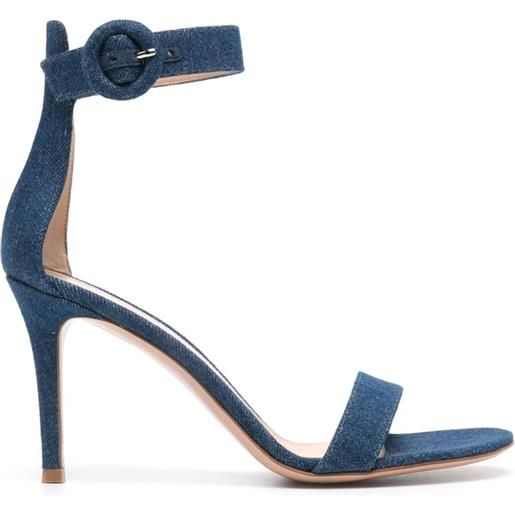 Gianvito Rossi portofino 85mm denim sandals - blu