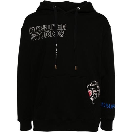 KidSuper embroidered cotton-blend hoodie - nero