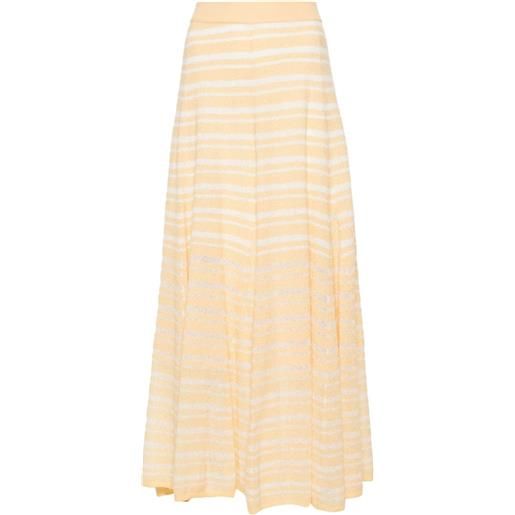 AERON theo striped maxi skirt - giallo