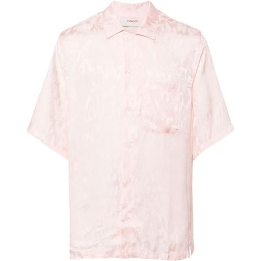 Fiorucci jacquard short-sleeve shirt - rosa