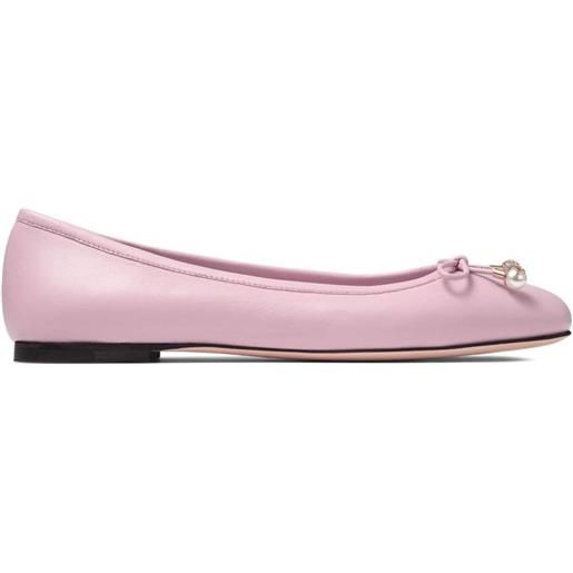 Jimmy Choo elme bow ballerina shoes - rosa
