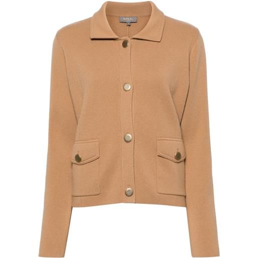 N.Peal milano cashmere cropped jacket - marrone