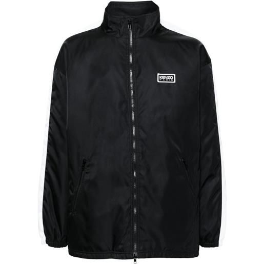 Kenzo giacca a righe con logo - nero