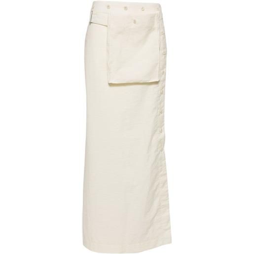 LEMAIRE pocket-detailing long skirt - giallo
