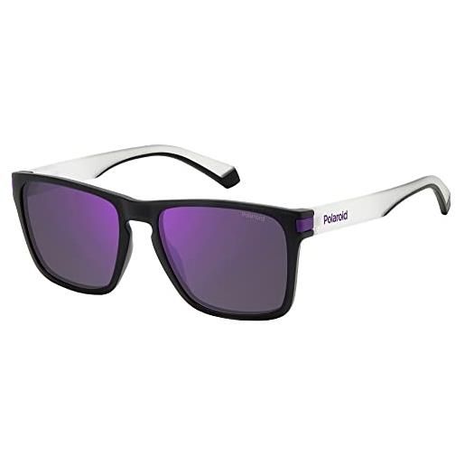 POLAROID pld 2139/s occhiali, nero e viola opaco, 56 unisex adulto
