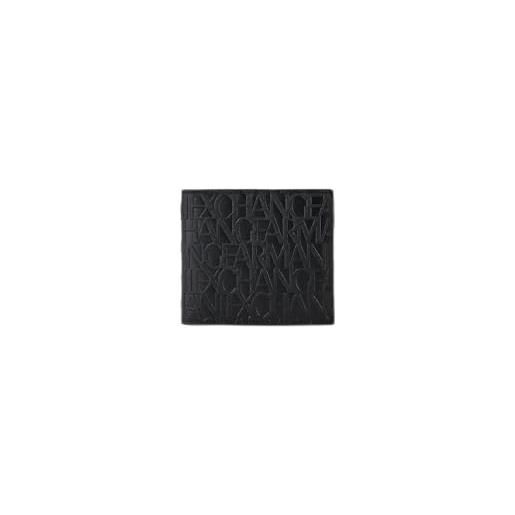Armani Exchange essential, jim, sustainable, portafoglio bi-fold da uomo, nero, einheitsgröße