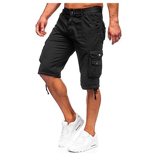 BOLF uomo pantaloni corti bermuda shorts cargo elasticizzati estivi tempo libero street style 77885 camel m [7g7]