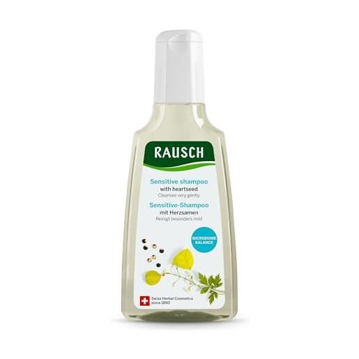 Rausch - shampoo sensibile (ipoallergenico, nutre in modo particolarmente delicato il cuoio capelluto, senza silicone e parabeni - vegano), confezione da 1 (1 x 200 ml)