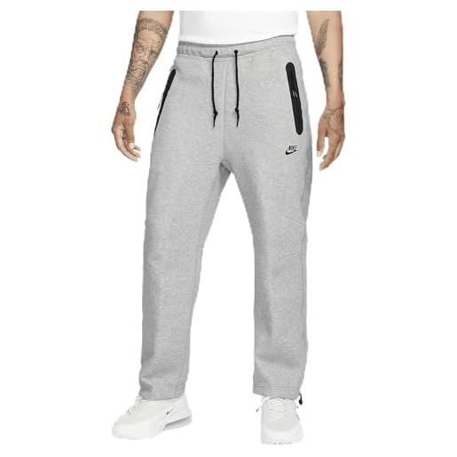 Nike fb8012-063 sportswear tech fleece pantaloni sportivi uomo dk grey heather/black taglia m